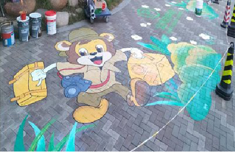 宜川夏季画地面彩绘会遇到的问题