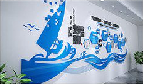 宜川海浪主题文化墙如何设计？