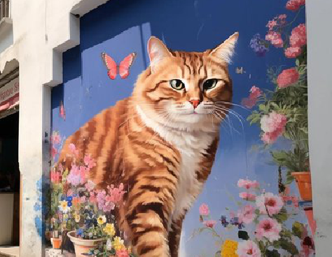 宜川自己绘制有个性的手绘墙