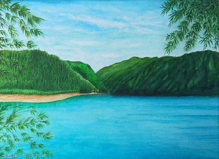 宜川在墙绘中，如何绘画绿水青山？